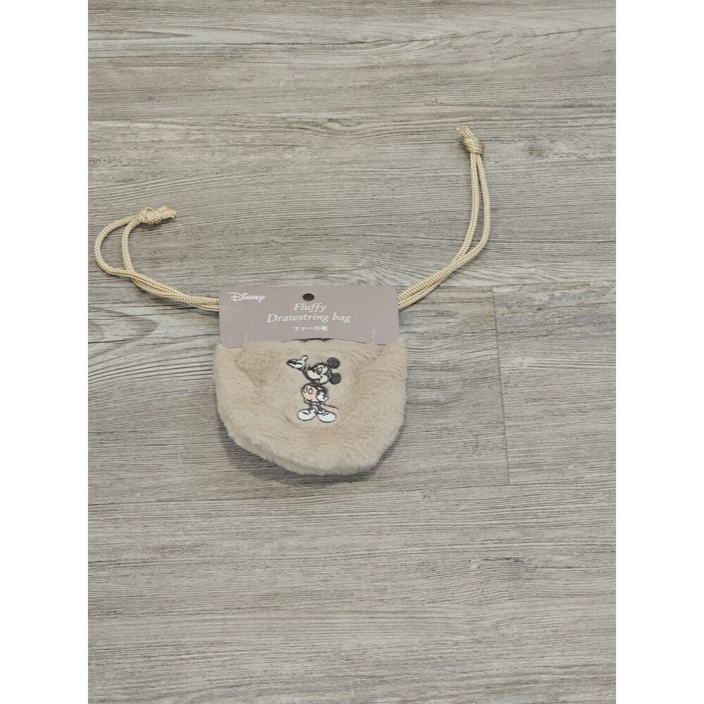 Mikey Mouse Embroidered Soft and Fluffy Drawstring Disney Official Tokyo Japan